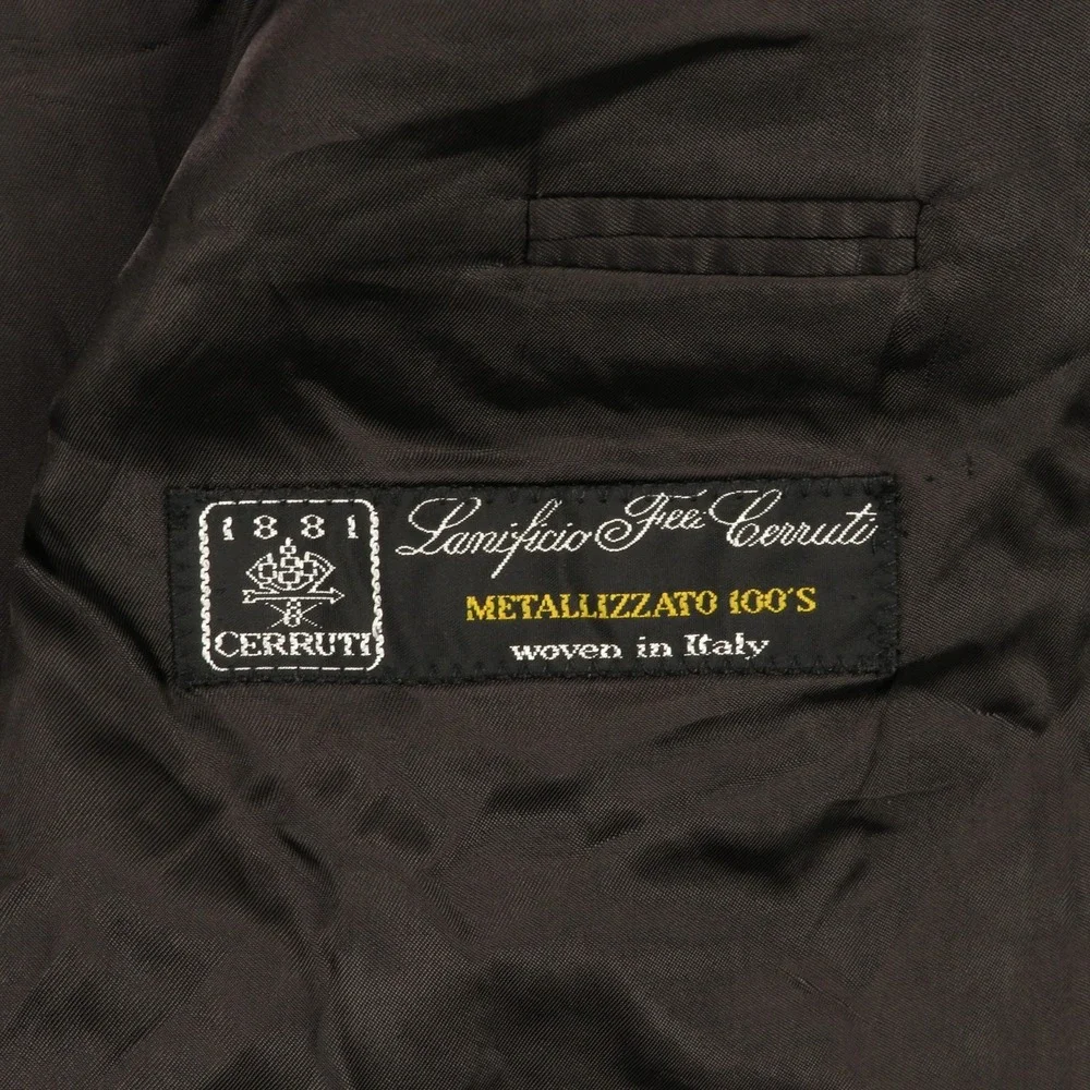 Hugo Boss Blazer 44L Cerruti Super 100s Charcoal 6 Button Double Breasted Coat